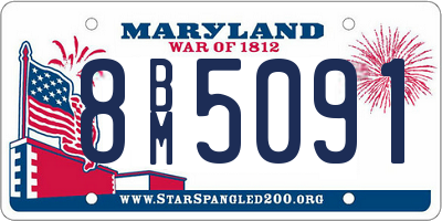 MD license plate 8BM5091