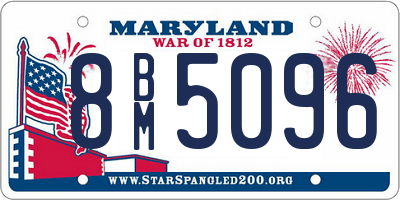 MD license plate 8BM5096