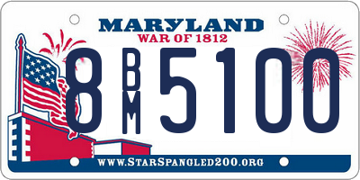 MD license plate 8BM5100