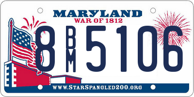 MD license plate 8BM5106