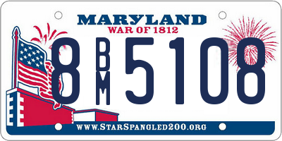 MD license plate 8BM5108