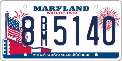 MD license plate 8BM5140