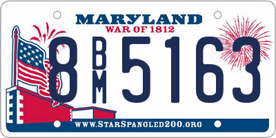 MD license plate 8BM5163