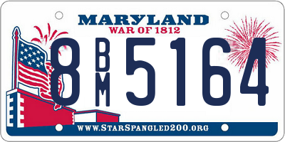 MD license plate 8BM5164