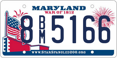 MD license plate 8BM5166