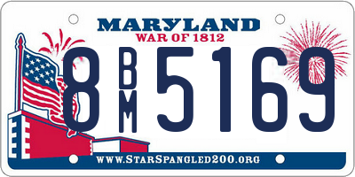 MD license plate 8BM5169