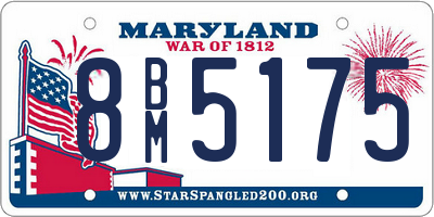MD license plate 8BM5175
