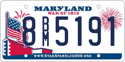 MD license plate 8BM5191