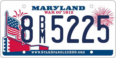 MD license plate 8BM5225
