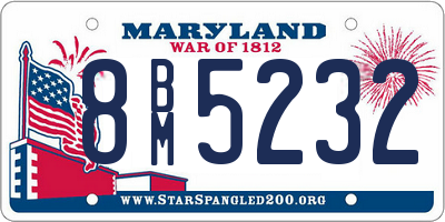 MD license plate 8BM5232
