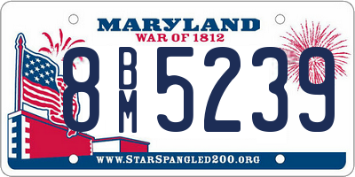 MD license plate 8BM5239