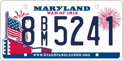 MD license plate 8BM5241