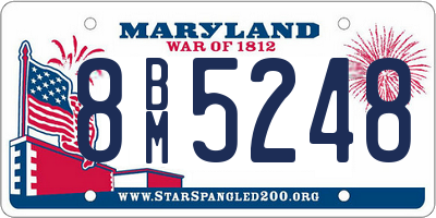 MD license plate 8BM5248