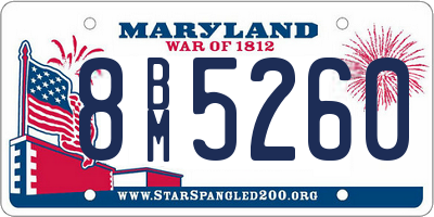 MD license plate 8BM5260