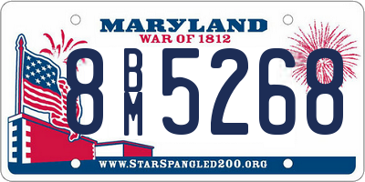 MD license plate 8BM5268
