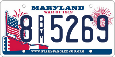 MD license plate 8BM5269