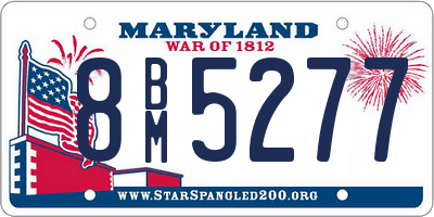 MD license plate 8BM5277