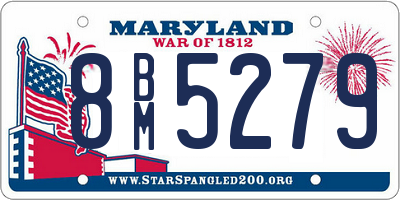 MD license plate 8BM5279