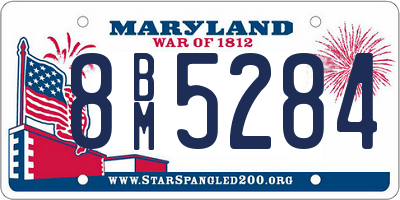 MD license plate 8BM5284