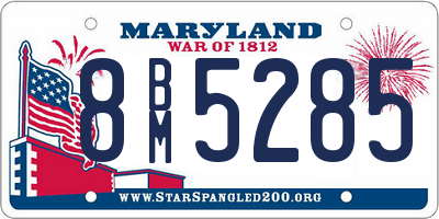 MD license plate 8BM5285