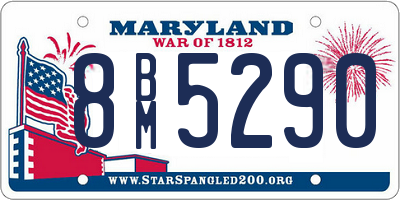 MD license plate 8BM5290