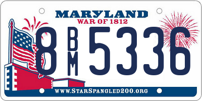MD license plate 8BM5336