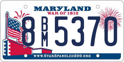 MD license plate 8BM5370
