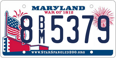 MD license plate 8BM5379