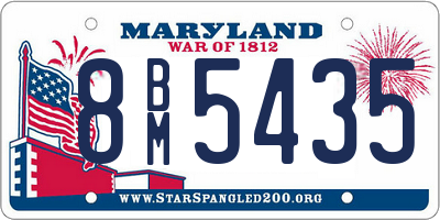 MD license plate 8BM5435