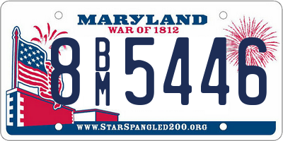 MD license plate 8BM5446