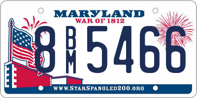 MD license plate 8BM5466