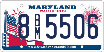 MD license plate 8BM5506