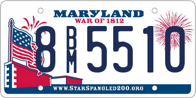 MD license plate 8BM5510