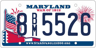 MD license plate 8BM5526