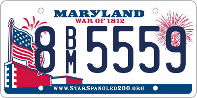 MD license plate 8BM5559