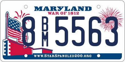 MD license plate 8BM5563