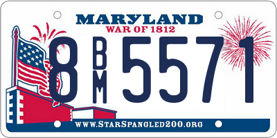 MD license plate 8BM5571