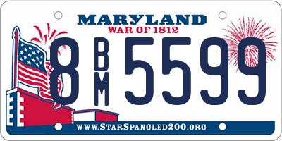 MD license plate 8BM5599
