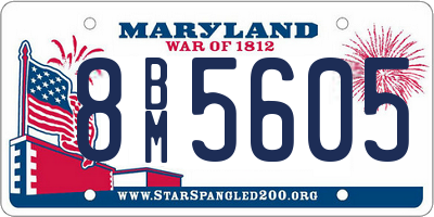MD license plate 8BM5605