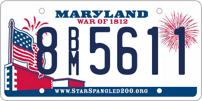 MD license plate 8BM5611