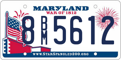 MD license plate 8BM5612
