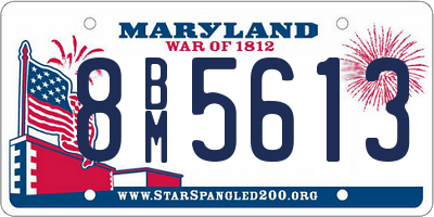 MD license plate 8BM5613