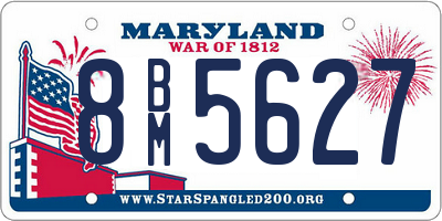 MD license plate 8BM5627