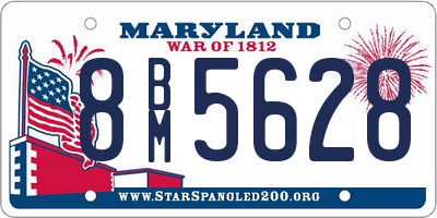 MD license plate 8BM5628