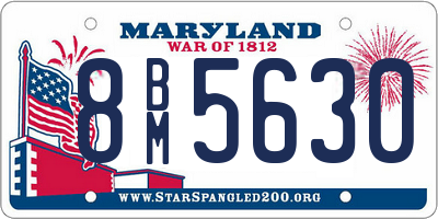 MD license plate 8BM5630
