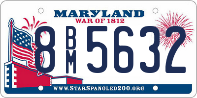 MD license plate 8BM5632