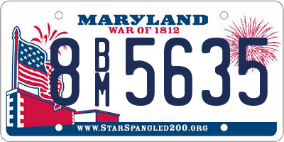 MD license plate 8BM5635