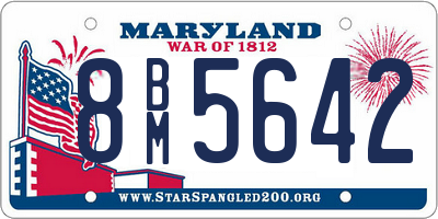 MD license plate 8BM5642