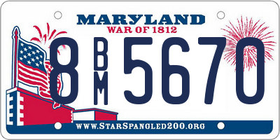 MD license plate 8BM5670