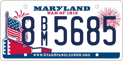 MD license plate 8BM5685